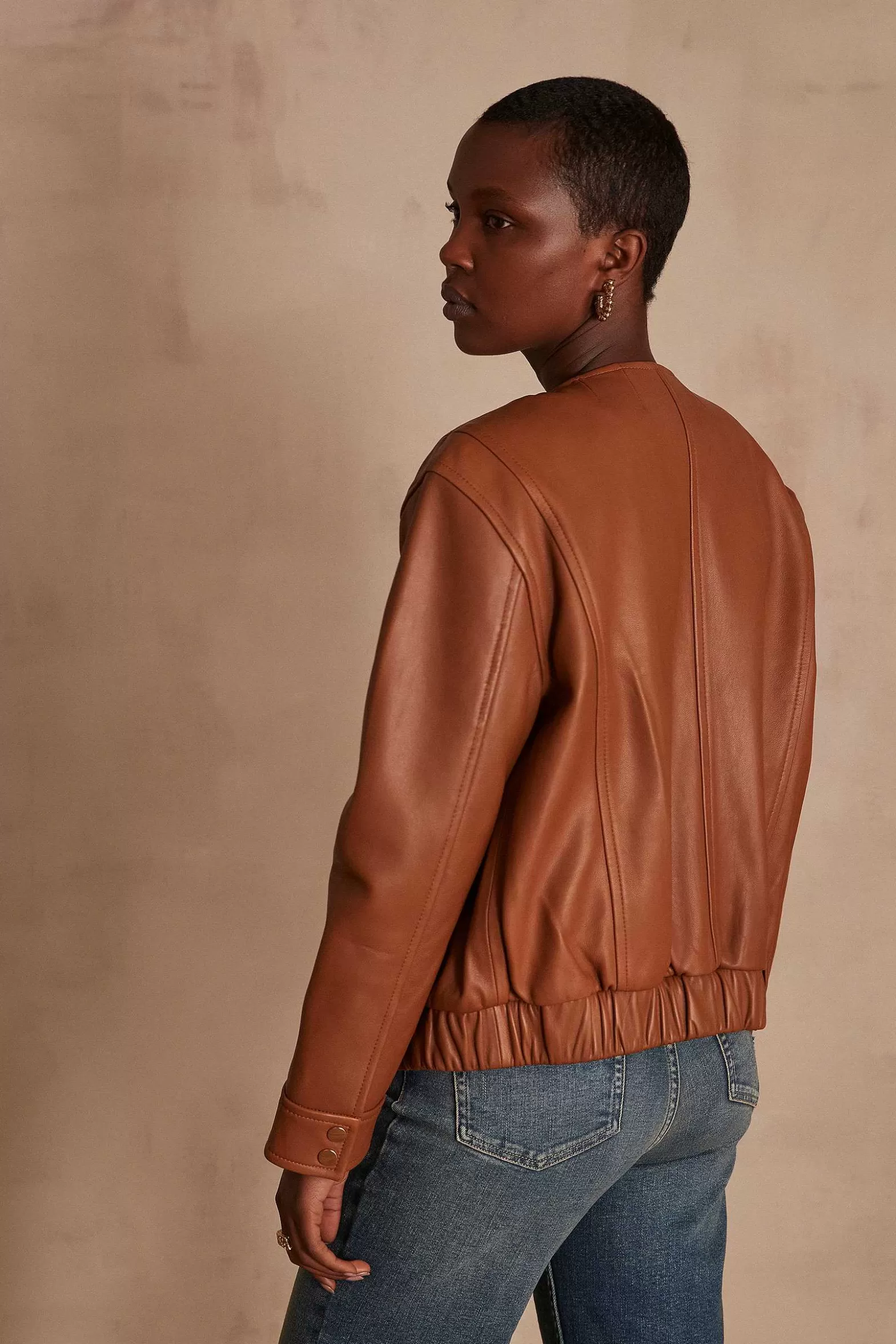 Maison 123 Blouson En Cuir Bella